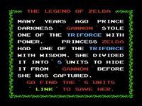 une photo d'Ã©cran de The Legend of Zelda sur Nintendo Nes